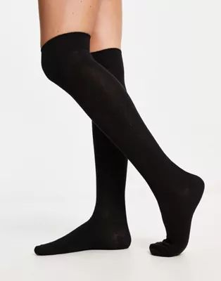 ASOS DESIGN knee high socks in black | ASOS (Global)