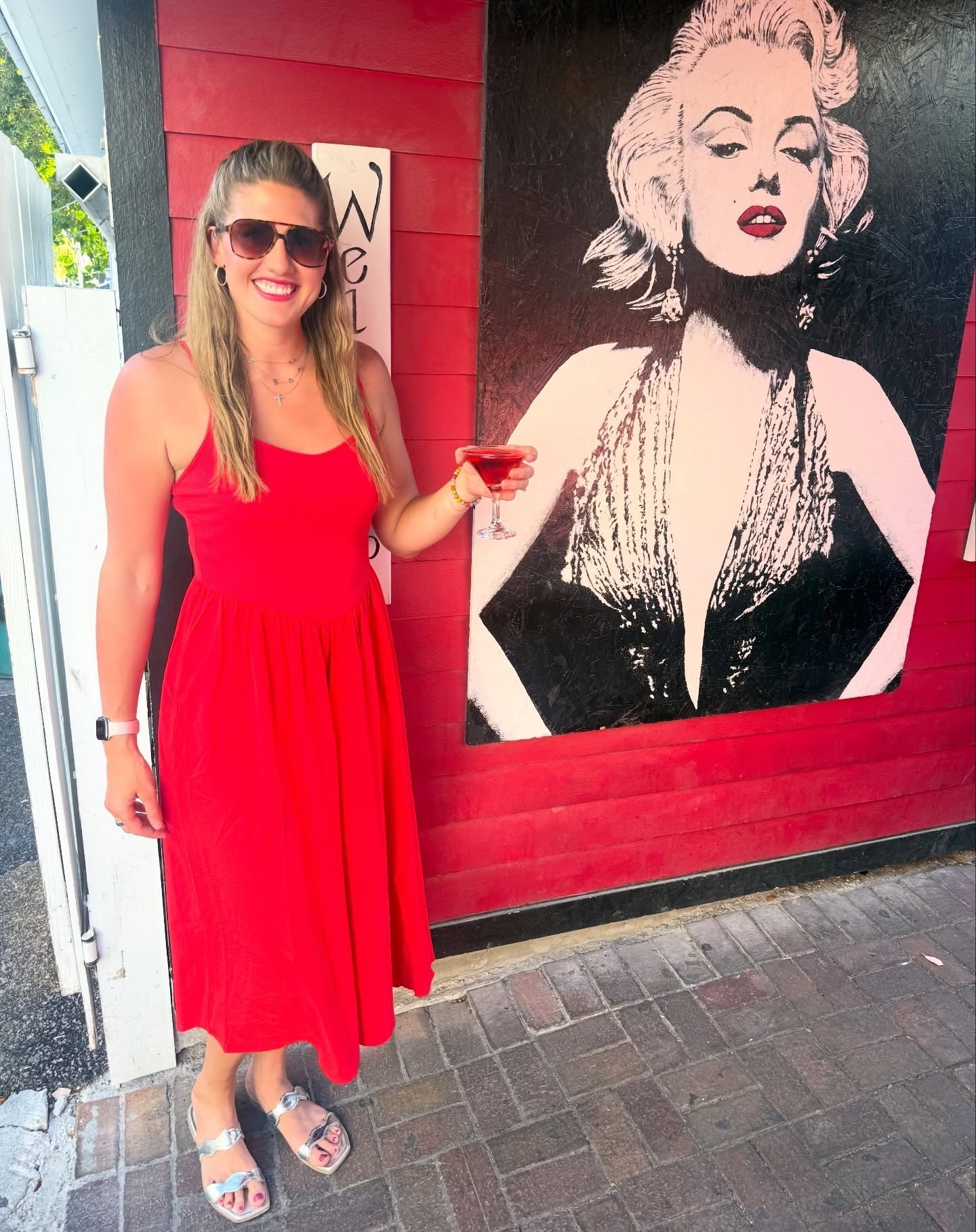 A moment for this vacation fit. The dress actually hits at a great length for tall women and it is super lightweight so I don’t overheat. Perfect for casually biking through key west and grabbing a martini while also very mom/kid friendly!  #tallfriendlydress #tallsundress