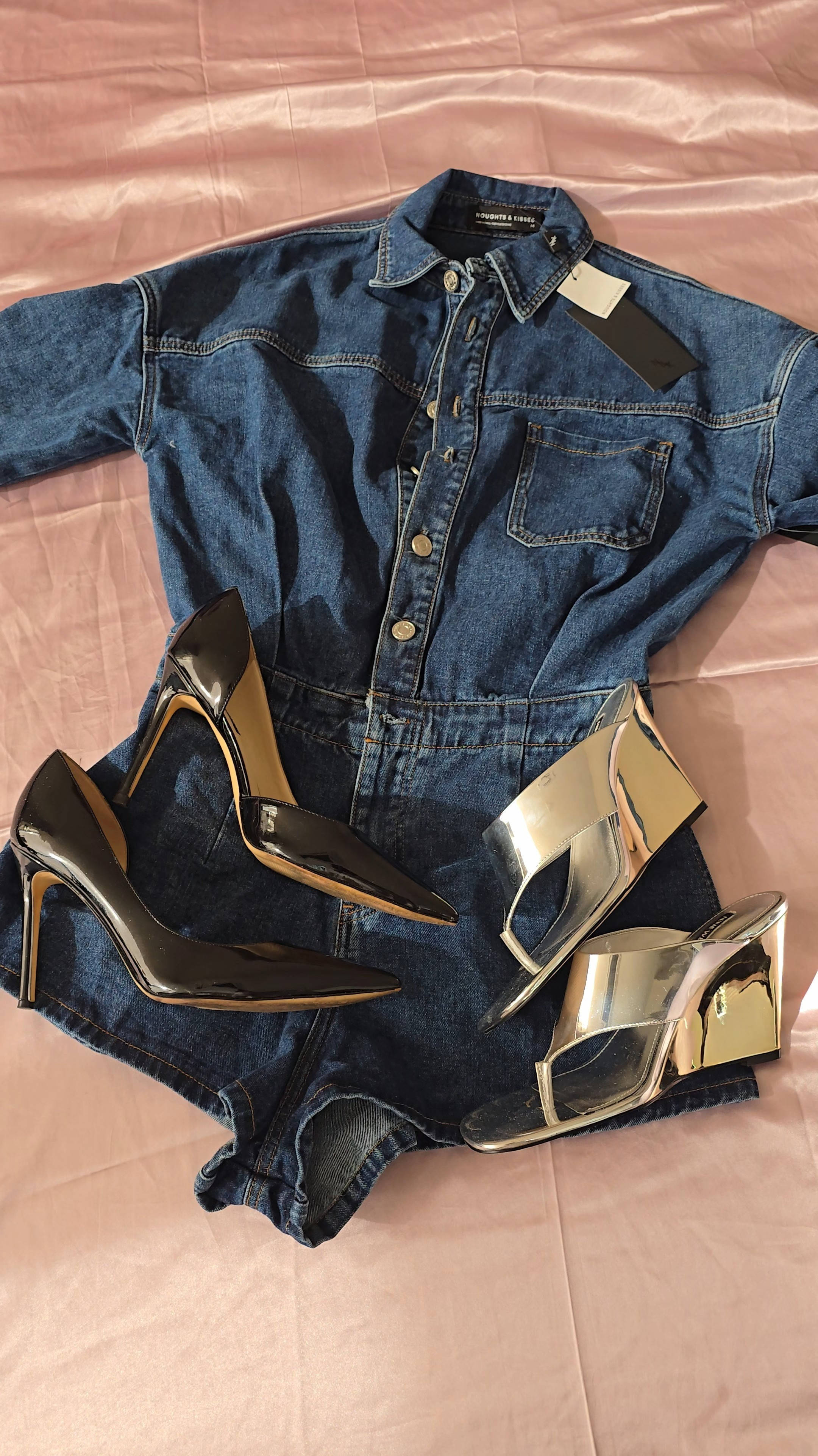 Denim, gold accents, and rooftop views. ✨One thing about me? I'll always find a way to dress up a denim look. This romper was the perfect balance of effortless and elevated for a summer rooftop evening in Philadelphia.Shop the look below. 🥂

#LTKTall #LTKootd #LTKgrwm