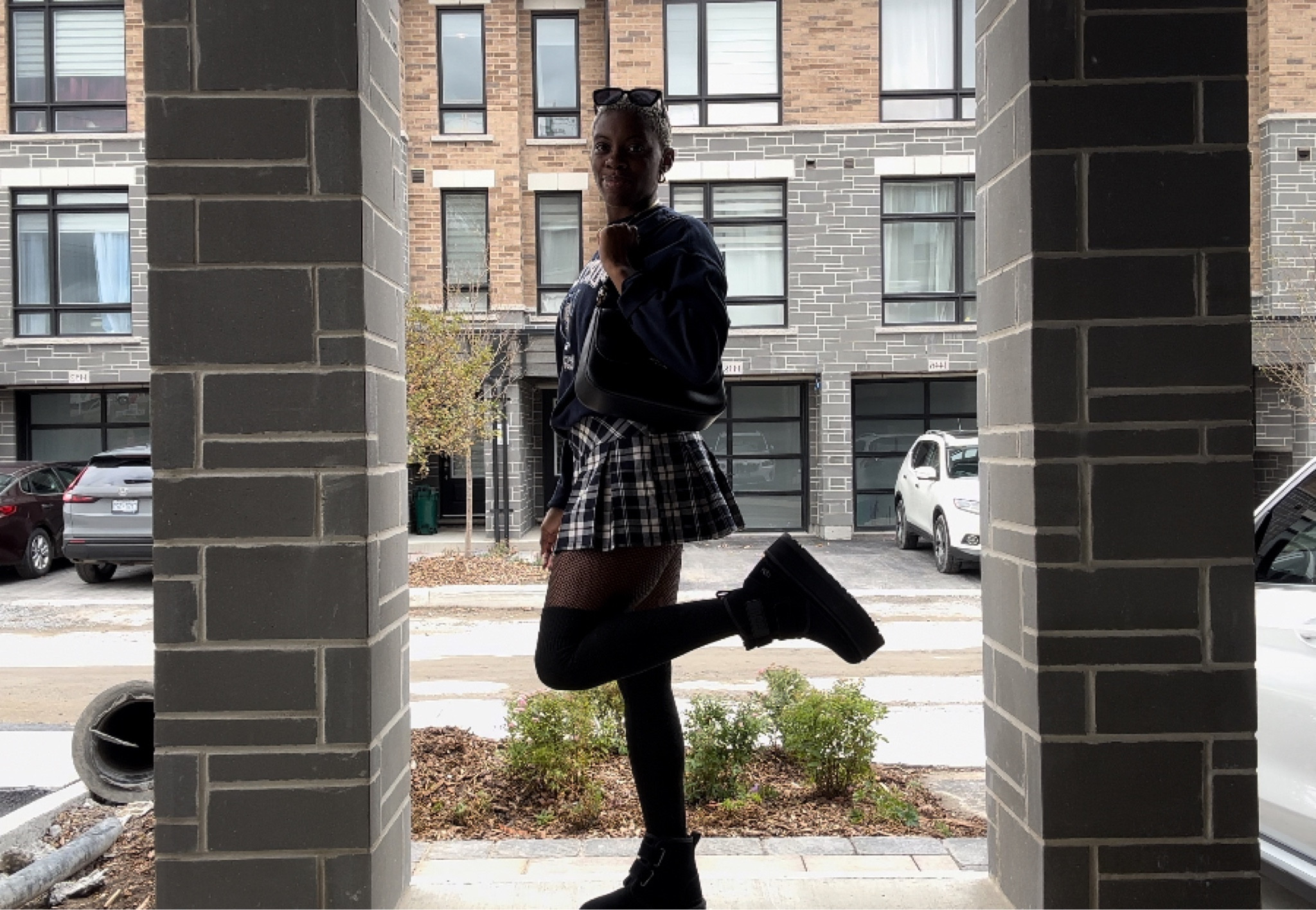 My cuuutie Ugg boots that my mom HATES 🤣 I’m wearing a small in the skirt but definitely could have gotten an xs