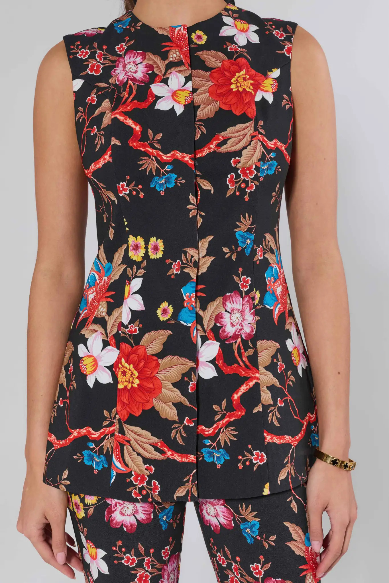 Annie Mixed Floral Tailored Top | Avara