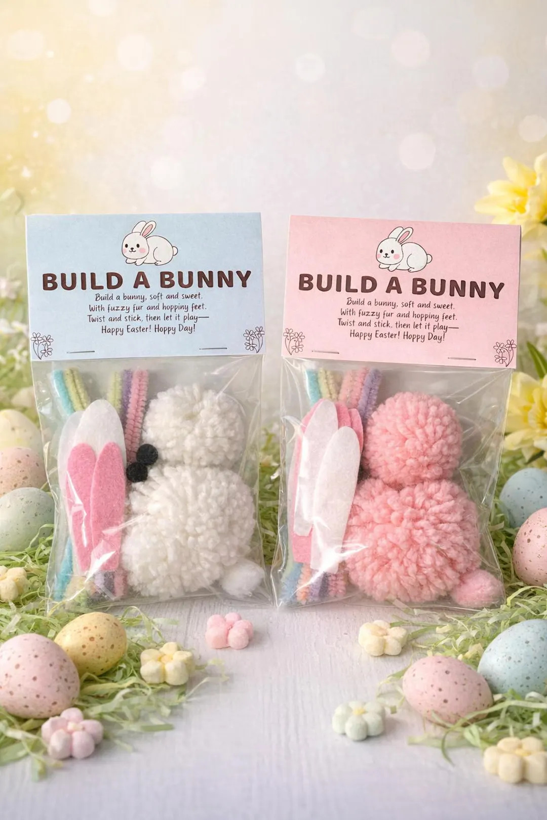 Build a Bunny Easter Craft Kit for Kids – DIY Bunny Craft, Easter Basket Stuffer, Classroom Par... | Etsy (US)