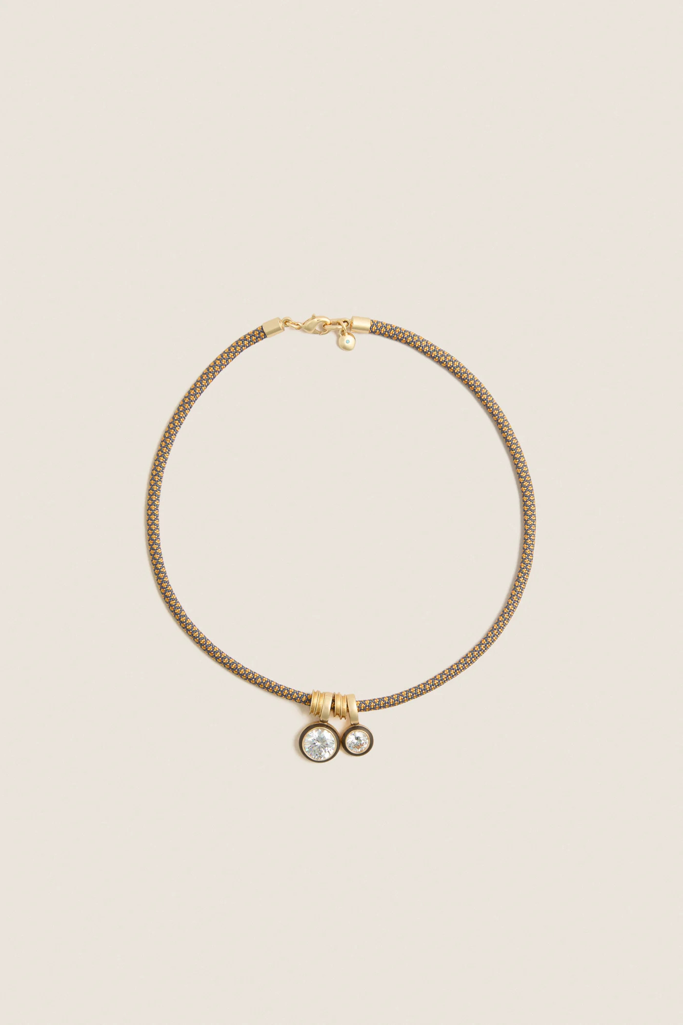 Gold Cubic Double Drop Cord Necklace | Tuckernuck (US)