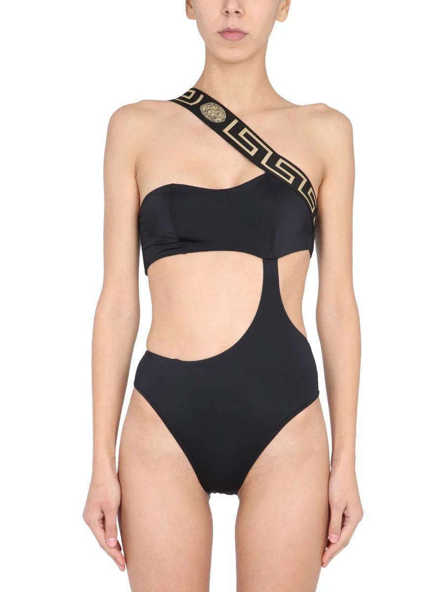 Versace Greca Cut Out Detailed Swimsuit | Cettire Global