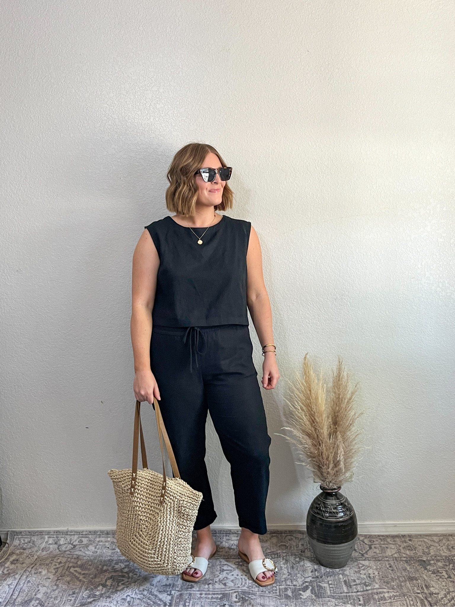 Two pieces that are meant to be together! The cutest linen set// wear the pieces on their own or style together 

L top 
10 classic pants (I’m 5’4)

#LTKmidsize #LTKfindsunder50 #LTKshoecrush