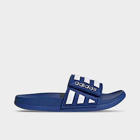 Adidas Little Kids' Adilette Comfort Slide Sandals in Blue/Team Royal Blue Size 13.0 | Finish Line (US)