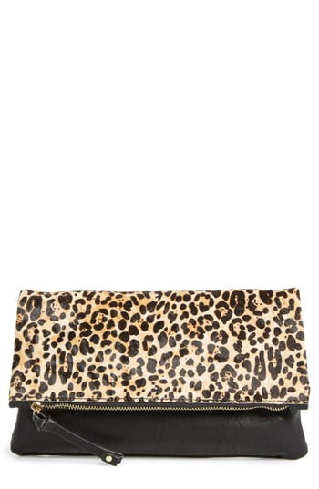 Sole Society Marlena Genuine Calf Hair Foldover Clutch - | Nordstrom