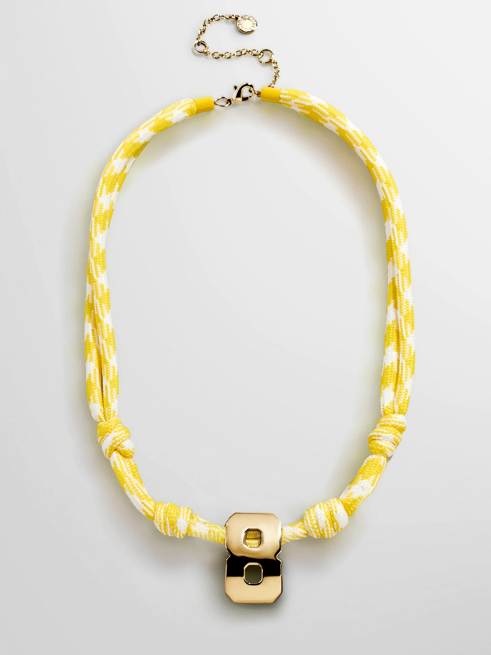 Knotty Varsity Custom Necklace - Bright Yellow Single Digit | BaubleBar