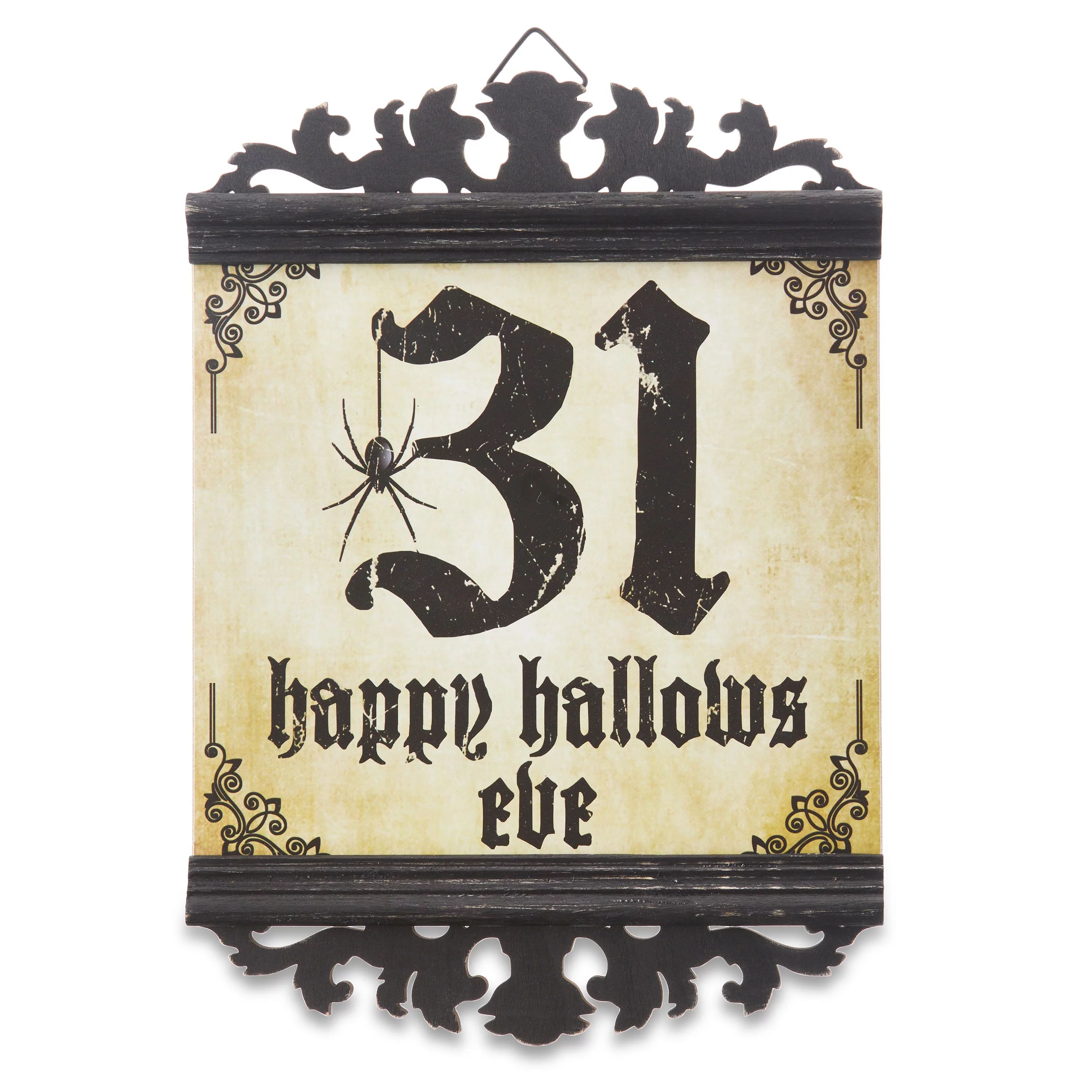 Way to Celebrate Black MDF 31 ,Happy Hallows Wall Sign 11.75" | Walmart (US)