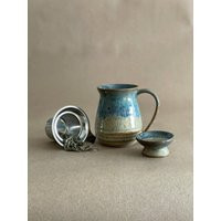 Handmade Pottery Tea Infuser Mug Set Stainless Steel & Lid | Etsy (US)