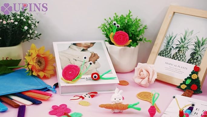 UPINS Wax Sticks, 320 PCS Wax Craft Sticks Bendable Sticky Yarn Molding Sculpting Sticks in 8 Col... | Amazon (US)