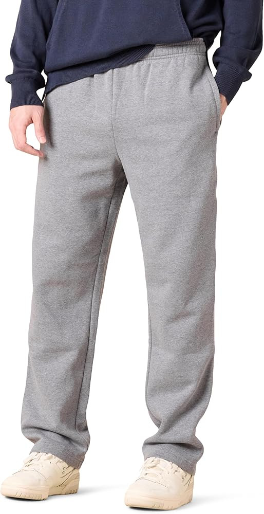 Amazon Essentials Men's Fleece Open Bottom Sweatpant (Available in Big & Tall) | Amazon (US)