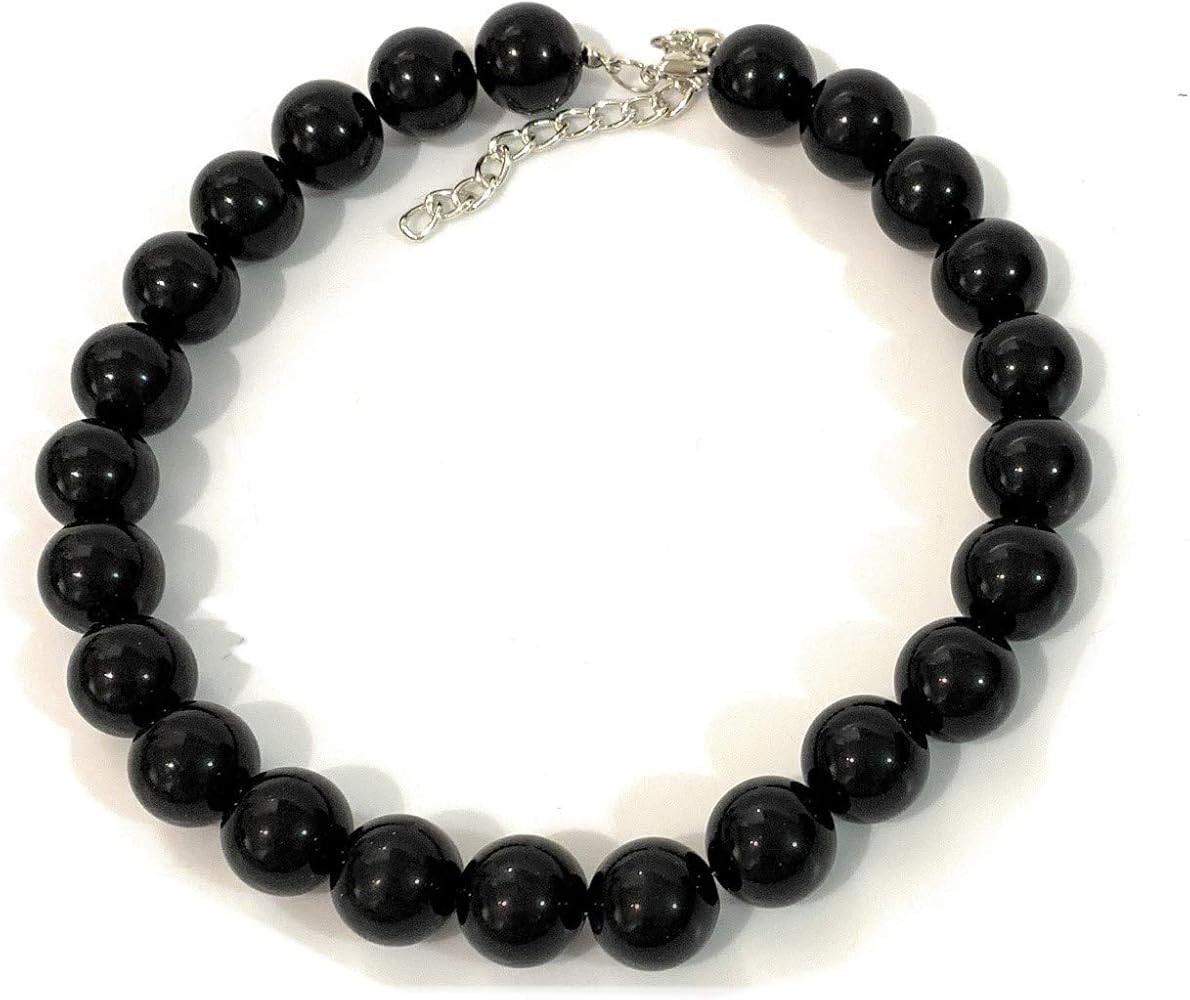 Caprilite 18mm Large Big Giant Faux Pearl Bead Statement Necklace Choker Vintage | Amazon (UK)