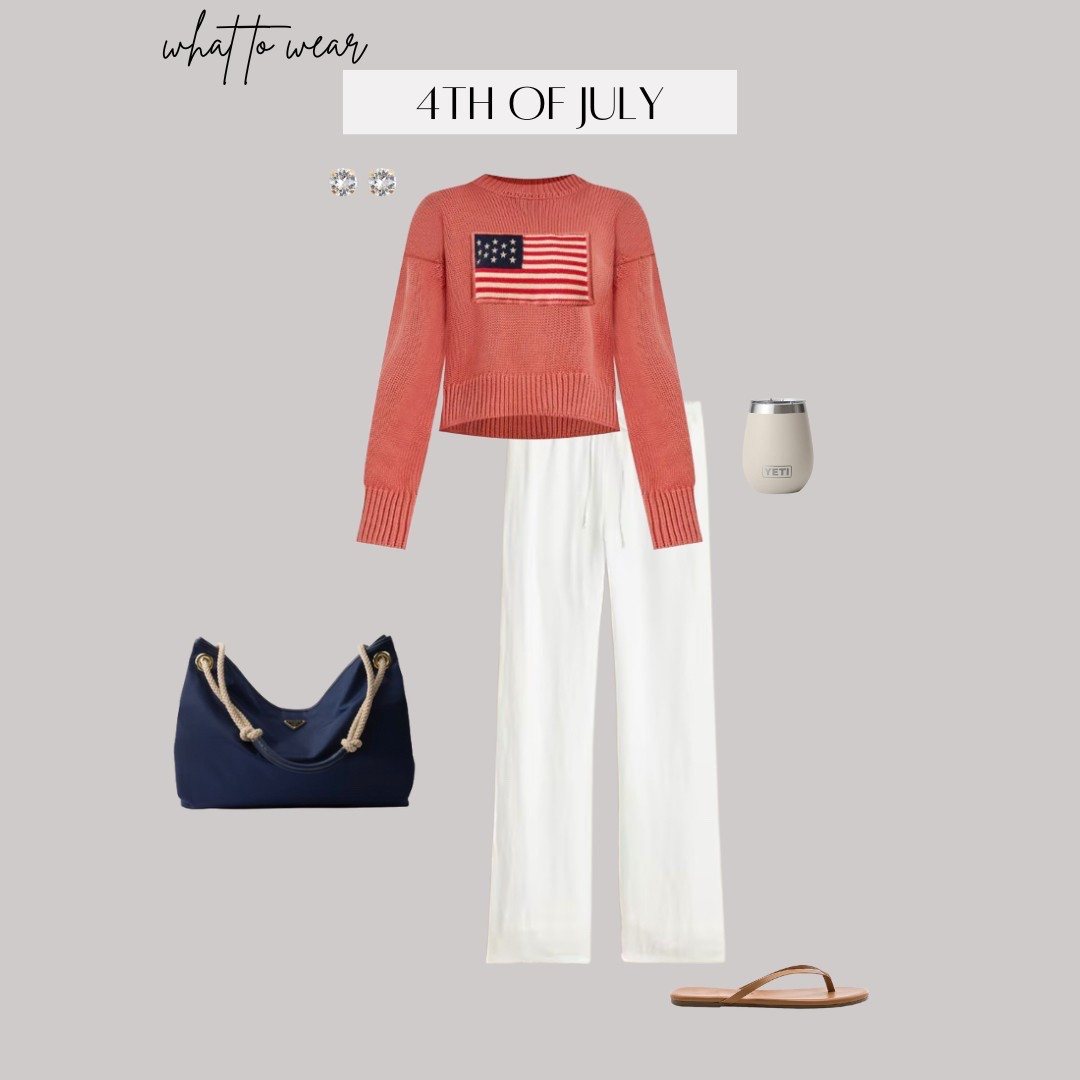 Fourth of July Outfit Idea: Whether you're soaking up the sun on a boat, grilling at a backyard BBQ, or watching fireworks this red, white, and blue look keeps you stylish and comfy all day long.


ootd style fashion, linen pants, Prada bag, designer bag, wine night, bonfire outfit, boat days, lake weekend 

#LTKShoeCrush #LTKSwim #LTKItBag