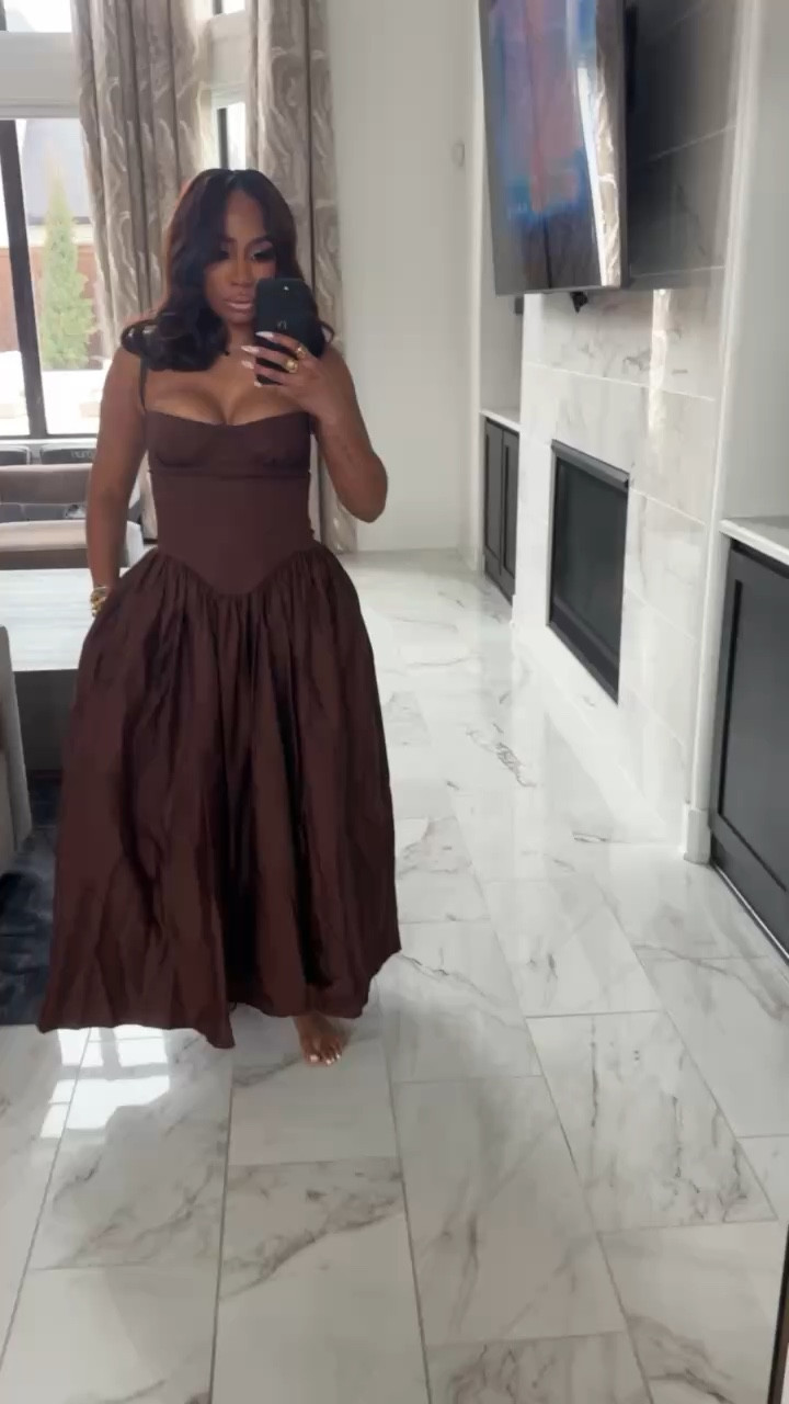 Brown midi dress find! Perfect sundress and straps are adjustable! Wearing size S for reference!

#LTKSeasonal #LTKStyleTip #LTKMidsize