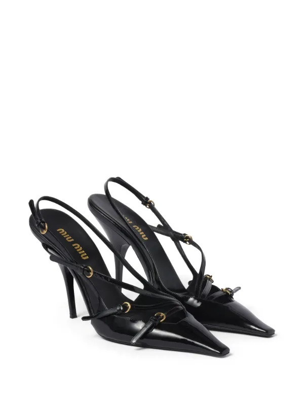 buckle-embellished 105mm slingback pumps | Farfetch Global