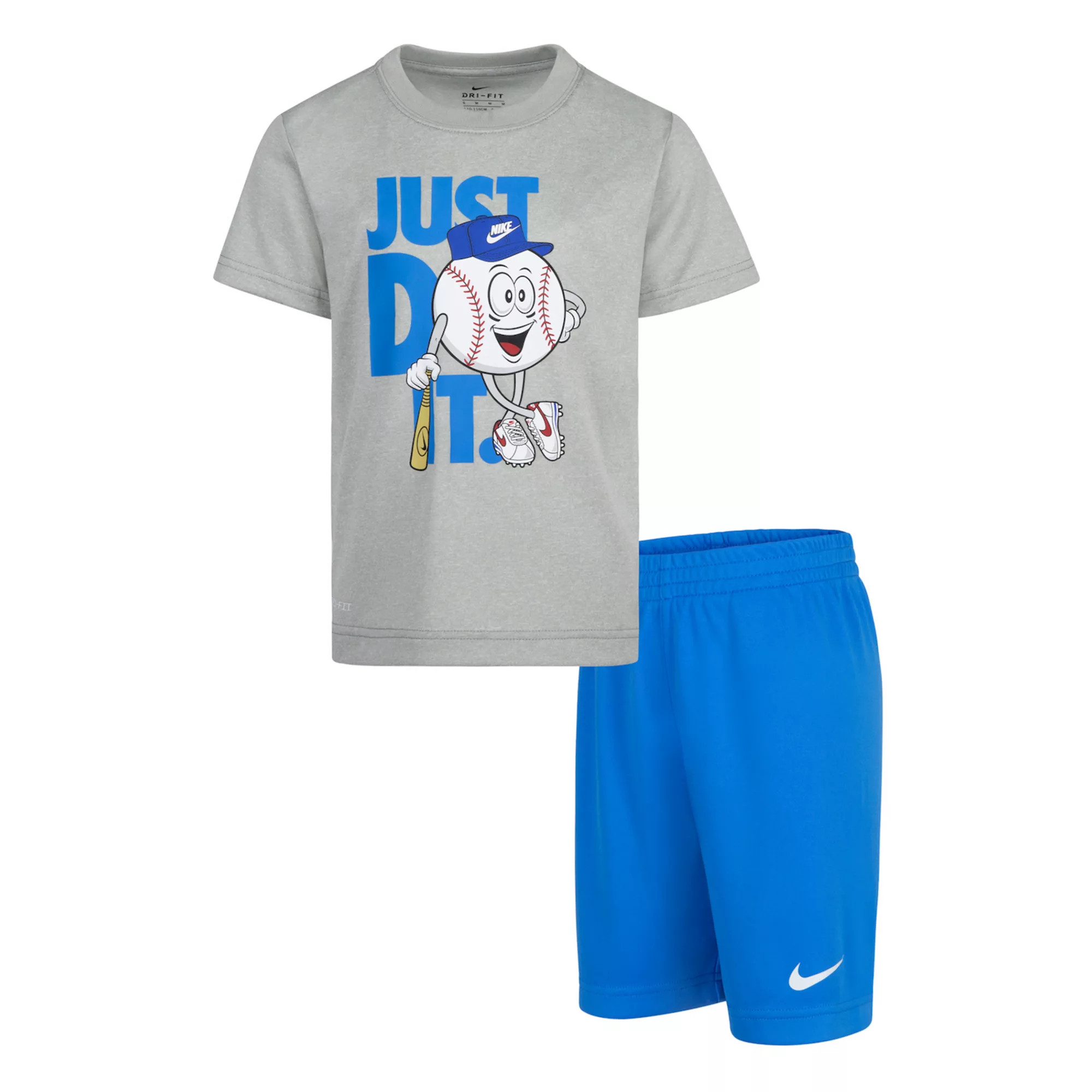 Boys 4-7 Nike Dri-FIT "Just Do It." Baseball Graphic Tee & Shorts Set | Kohl's