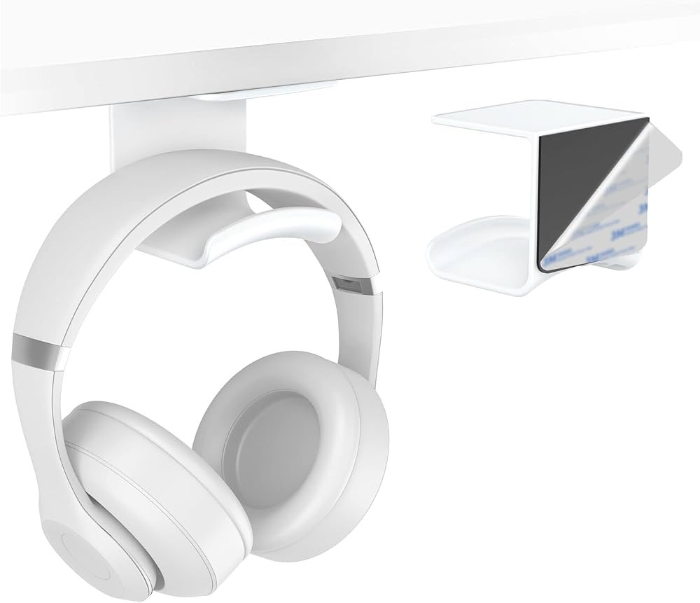 Cozycase Headphone Holder Hanger - Stick-On Headphone Hook on Wall or Under Desk with Strong 3M A... | Amazon (UK)