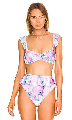 BEACH RIOT Poppy Bikini Top in Candy Skies from Revolve.com | Revolve Clothing (Global)