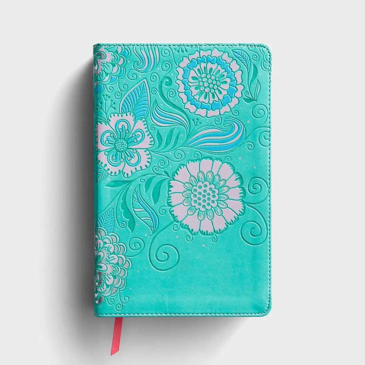 NLT - Girls Life Application Study Bible - LeatherLike, Teal Floral | DaySpring