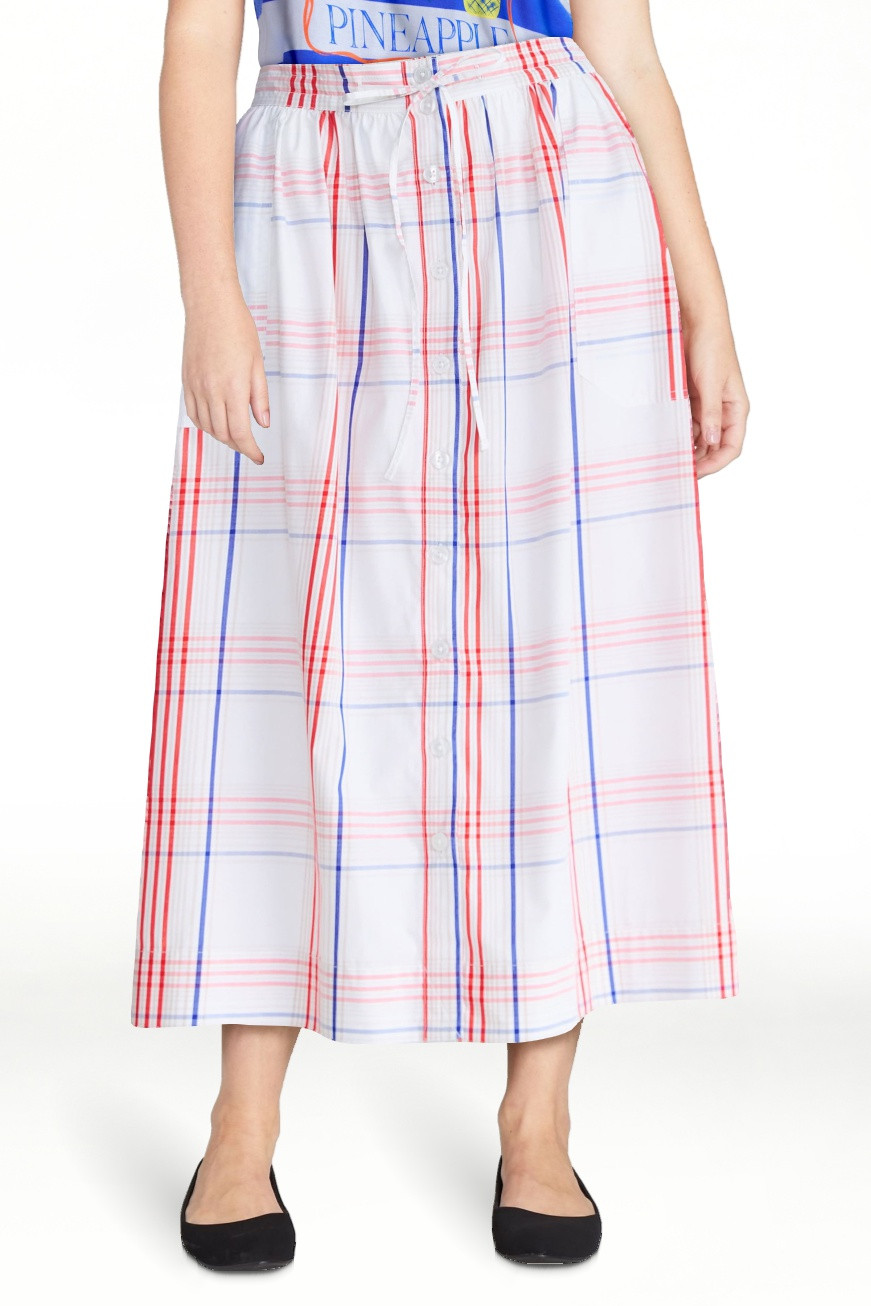 Free Assembly Women's and Women's Plus Button-Front Cotton Maxi Skirt, Sizes XS-4X | Walmart (US)
