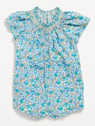 Printed Flutter-Sleeve One-Piece Romper for Baby | Old Navy (US)