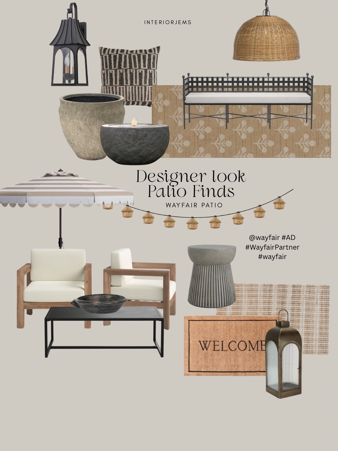 #AD These are the kinds of patio finds that instantly make a space feel more elevated without spending a fortune. @wayfair has been one of my favorite places lately for those small upgrades that make SUCH a big impact, especially for patio season.

From the woven lighting and lanterns to the neutral furniture and layered textures, these pieces give that designer look without the designer pricing. I also love how easy they are to mix into spaces you already have instead of starting from scratch.

If your patio still feels unfinished going into summer… this is your sign to add the little details. 🤍

#WayfairPartner #Wayfair #WayfairPicks

#LTKHome #LTKSaleAlert