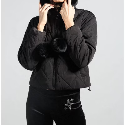 Women's Fur Puffer Coat - Sparkl Fairy Couture S | Target