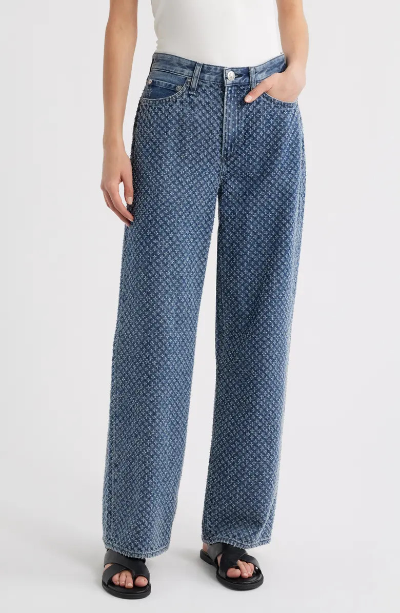 Logan Textured Wide Leg Jeans | Nordstrom