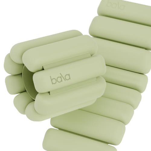Bala Bangles Wrist & Ankle Weights - 1 lb Set Adjustable Weighted Bands for Women & Men - Silicone Arm & Leg Weights for Pilates, Yoga, Walking, Barre, Home Workout & Strength Training - Sage | Amazon (US)