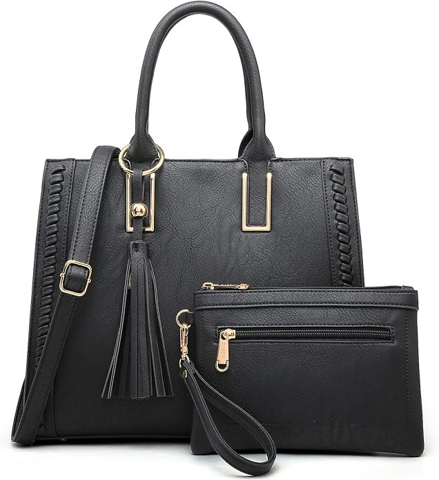 Dasein Purses Handbags for Women Satchel Vegan Leather Shoulder Bags Work Tote for Ladies with Ma... | Amazon (US)