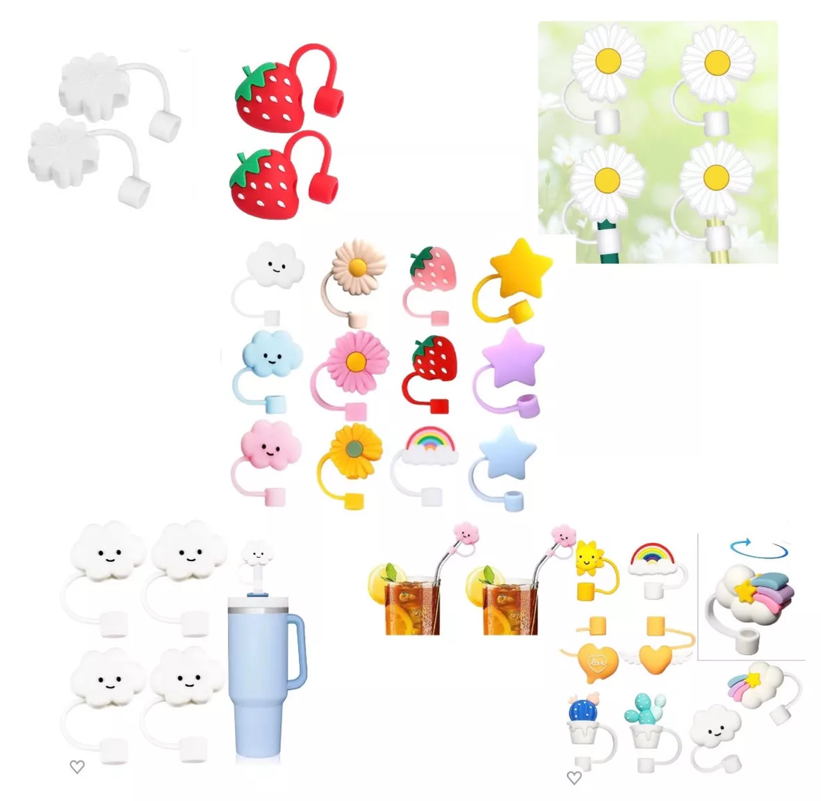 Vodolo 4Pcs Daisy Straw Covers … curated on LTK
