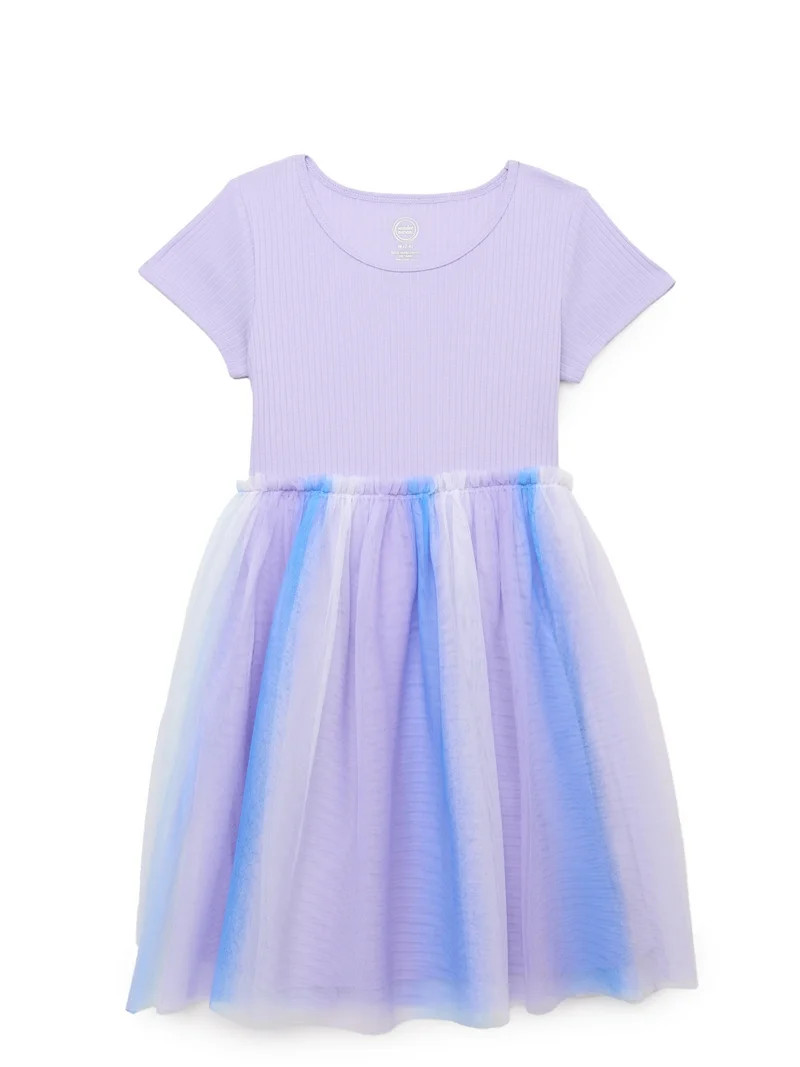 Wonder Nation Girls Short Sleeve Tutu Dress, Sizes 4-18 & Plus | Walmart (US)