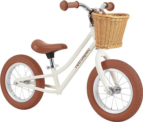 Retrospec Baby Beaumont Kids' Balance Bike for Toddlers, No Pedals, Cushioning Air Filled Tires f... | Amazon (US)