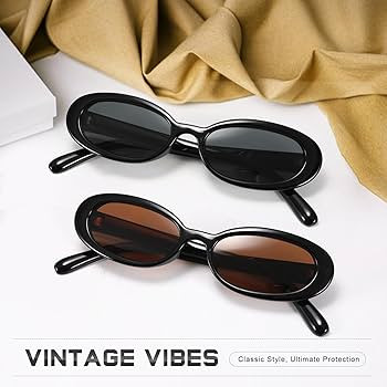 DANAMY Sunglasses Womens Retro Oval Sunglasses for Women Men Fashion Small Oval Sun Glasses 90s V... | Amazon (US)