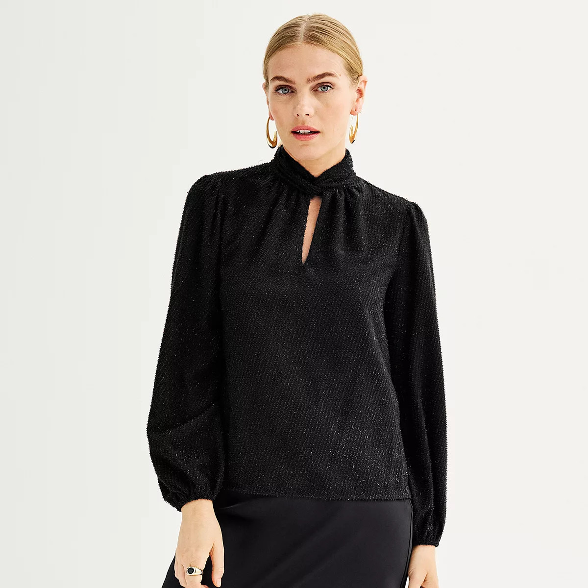 You're sure to love the unique look of this fashionable women's twist neck long sleeve blouse fro... | Kohl's