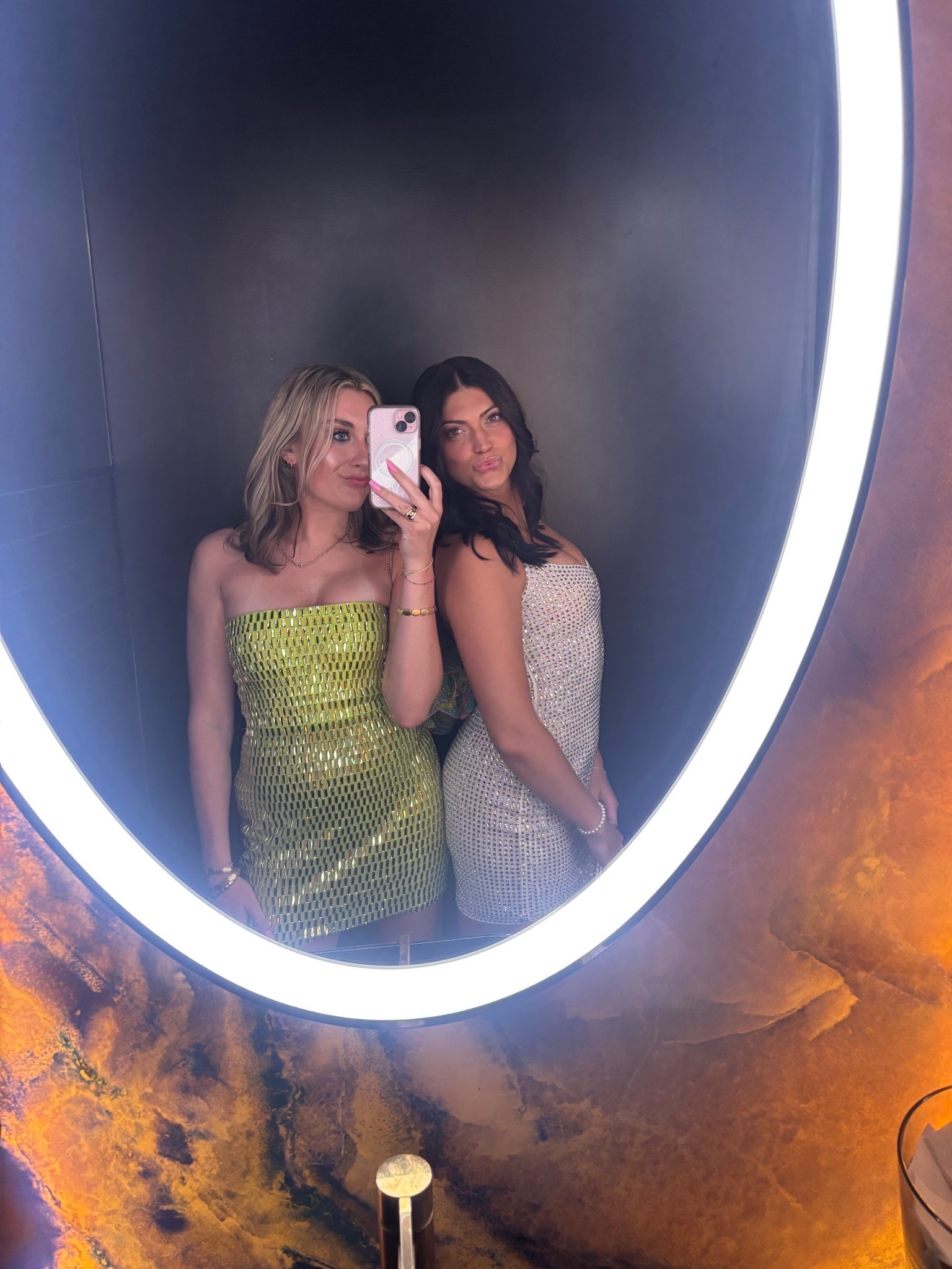 Miami clubs with Breanna? Say less! For night two of her bachelorette, sparkles were a must. We both went for dresses from Oh Polly that had ultimate shine under the club lights. We’re both wearing mediums, and heels from target. We accessorized bewitch sparkly fun jewelry to top off our looks. 

#LTKParties #LTKTravel #LTKWedding