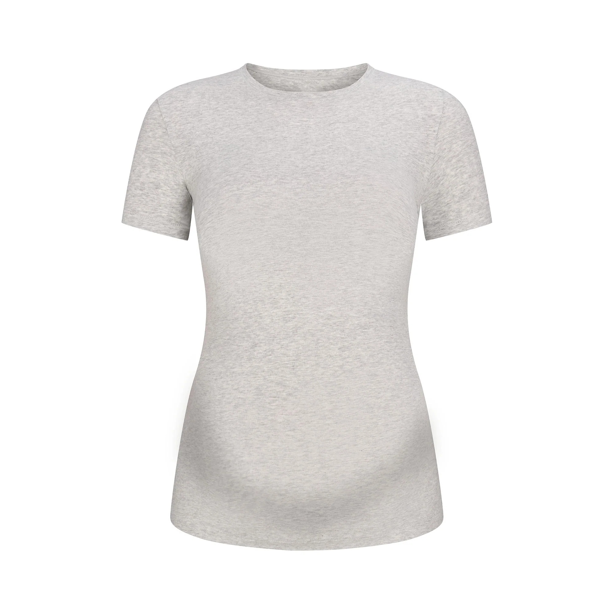 COTTON JERSEY MATERNITY T-SHIRT | LIGHT HEATHER GREY | SKIMS | SKIMS (US)