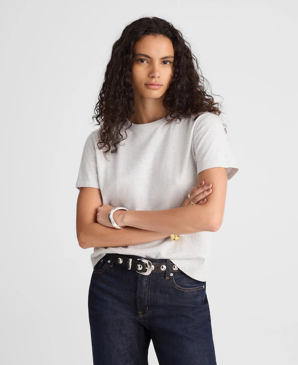 The Perfect Crewneck Tee in Allday Jersey | Madewell