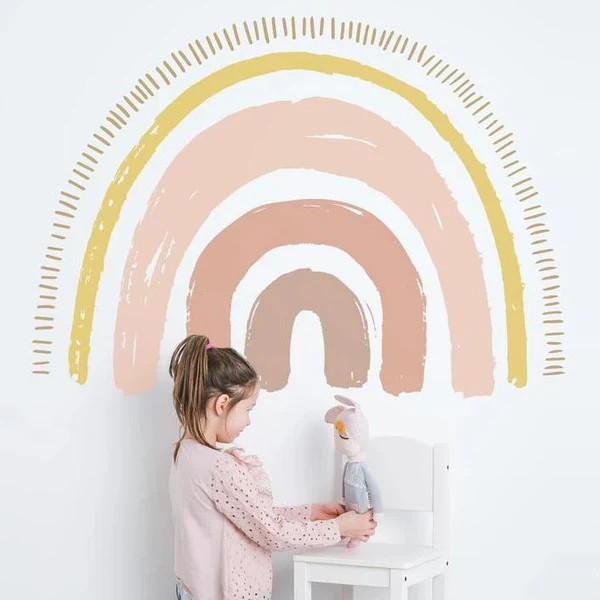 Pastel Large Boho Rainbow - Wall Decals | Project Nursery