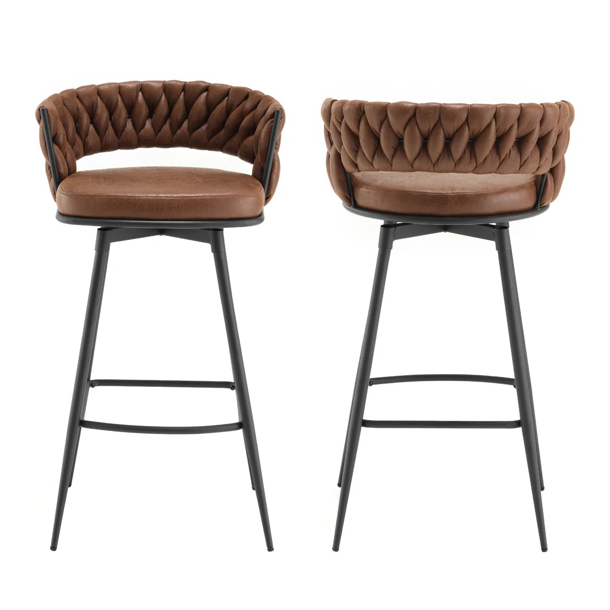 Corrigan Studio\u00ae Kymberlynn Swivel Upholstered Low Back Bar & Counter Stool With Metal Frame... | Wayfair North America