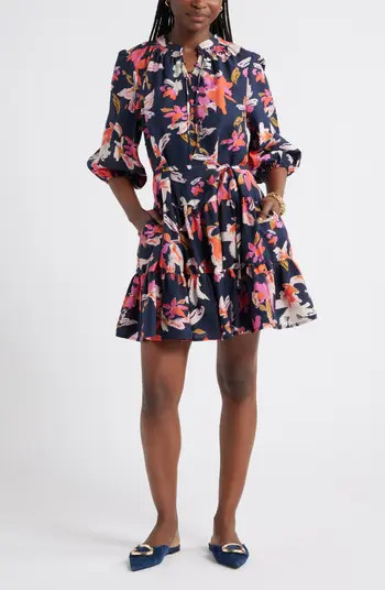 Caslon® Tie Neck Tiered Dress | Nordstrom | Nordstrom