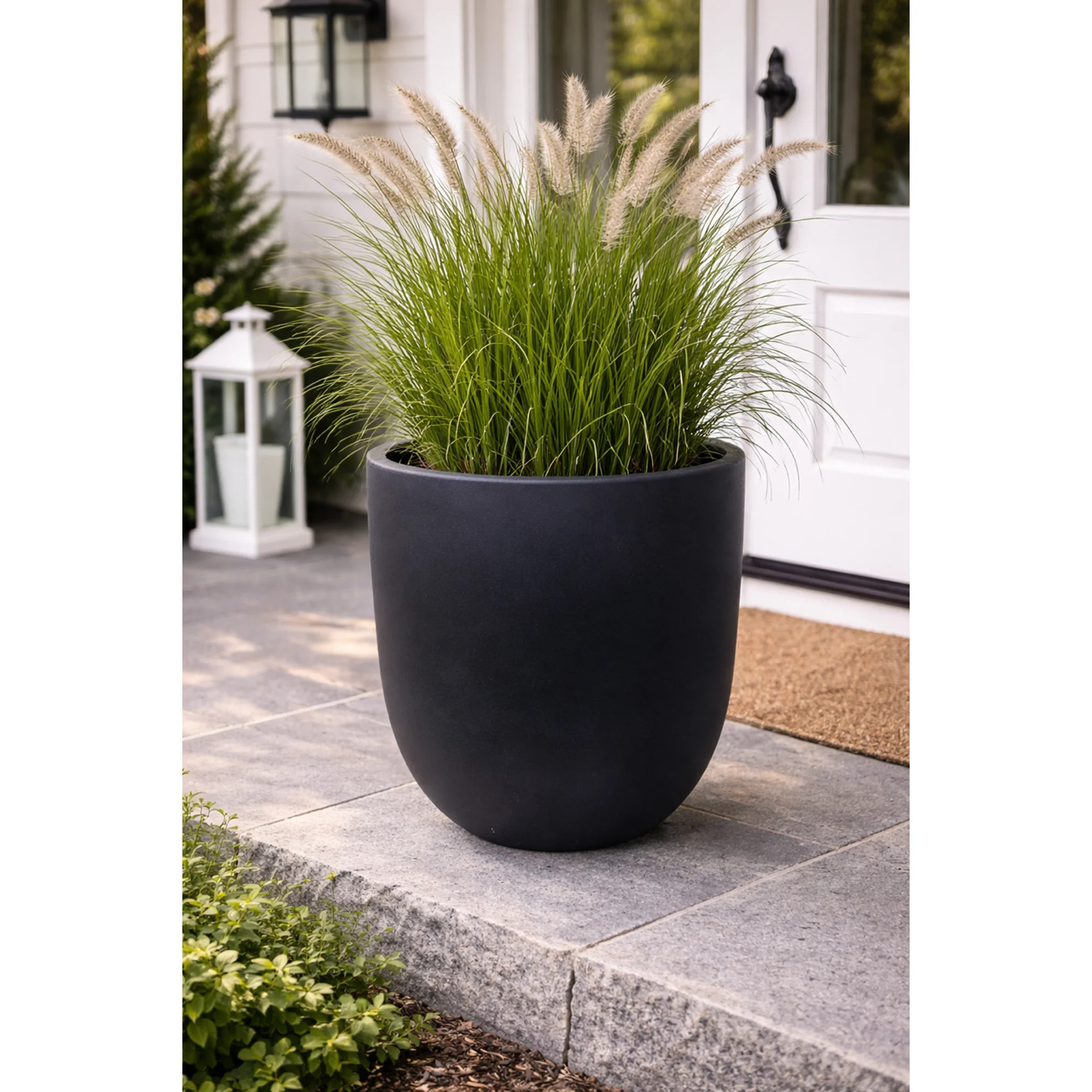 Magic garden Mosswood Resin Planter Matte Black Finish 18 Inch | Walmart (US)