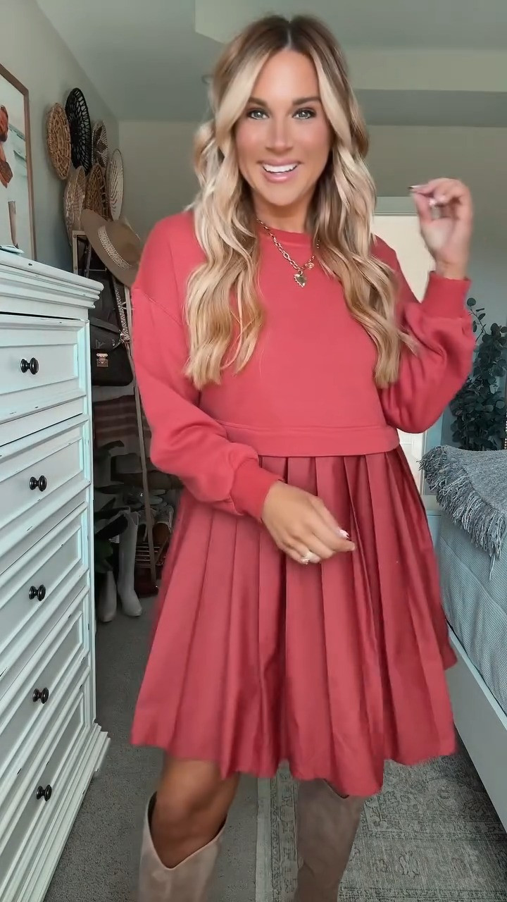 These are some of my favorite Amazon Holiday Outfits with dresses or a sweater and skirt combo that are perfect for holiday photos, holiday events & more! 

I am 5’6 147lbs wearing size small in all dresses, small white off the shoulder top, medium plaid skirt, medium oversized red sweater, medium lace slip skirt, shoes fit true to size.  

 #LTKHoliday #LTKSeasonal #LTKStyleTip