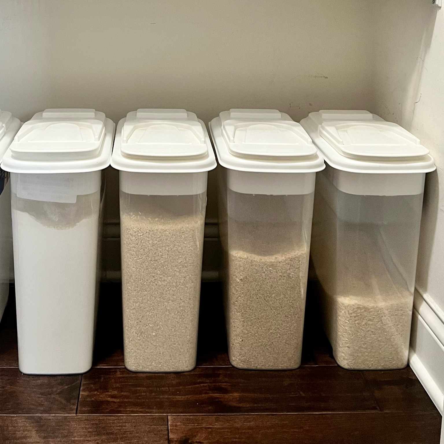 Rice & flour storage containers - BPA free & airtight. 