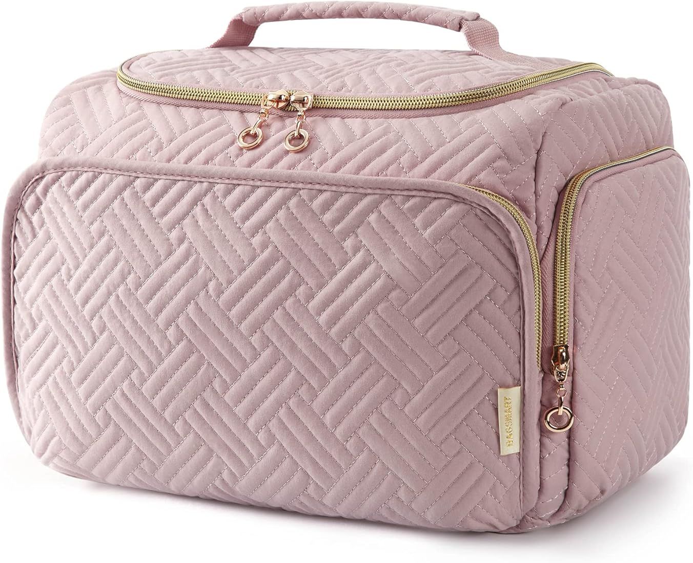 BAGSMART Travel Toiletry Bag for Women, Cosmetic Bag Makeup Bag Organizer with Handle, Travel Bag... | Amazon (US)