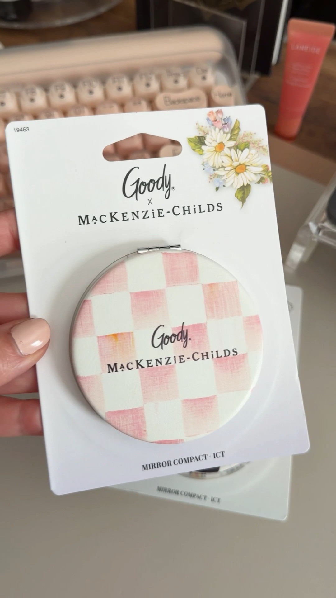 Don’t sleep on this Mackenzie Childs collection at Target you guys!!! Beauty and hair products that look ADORABLE!!! Okay now I’m REALLY in the mood for spring. These little travel mirrors are so cute I had to get one for Ava to keep in her purse too!! Which one should I keep for myself? Black or pink in the iconic courtly checkered pattern?? 

#LTKHome #LTKselfcare #LTKBeauty