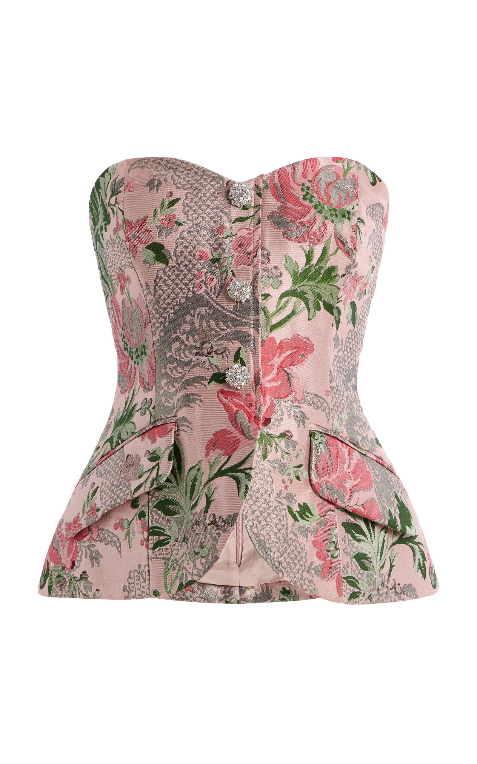 Wes Floral Jacquard Corset Top | Moda Operandi (Global)