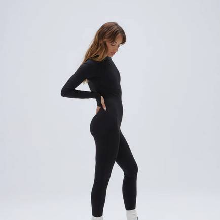 Long Sleeve Unitard Black