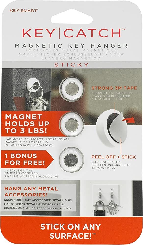The KeyCatch Sticky by KeySmart®: A Modern Magnetic Key Rack (3 Pack) | Amazon (US)